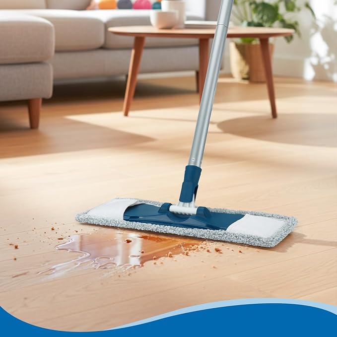 Mirofiebr Dust Mop with 5 PCS Washable Mop Pads and Extendable 57” Long Handle Multifunction Floor Mop for HardwoodMarbleLaminateTile Floor Mopping