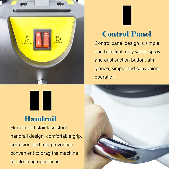 Upright Carpet Cleaner Canister Cleaner Machine Carpet Cleaning Machine with Telescoping Wand Tool Kit 110V 30L(7.9Gal)