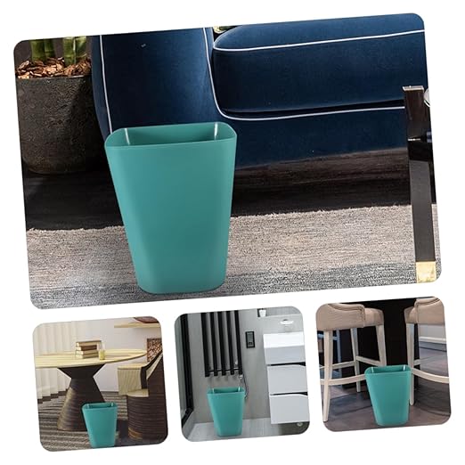 2Pcs Plastic Trash Cans Large Capacity Open Top Garbage Bins for Kitchen Bathroom Office Thickened Material Wastebaskets for Household Organization