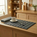 Stone Drying Mat for Kitchen Counter with PU Leather Quick Dry Absorbent large stone dish drying mat Foldable stone drying mat for kitchen counter