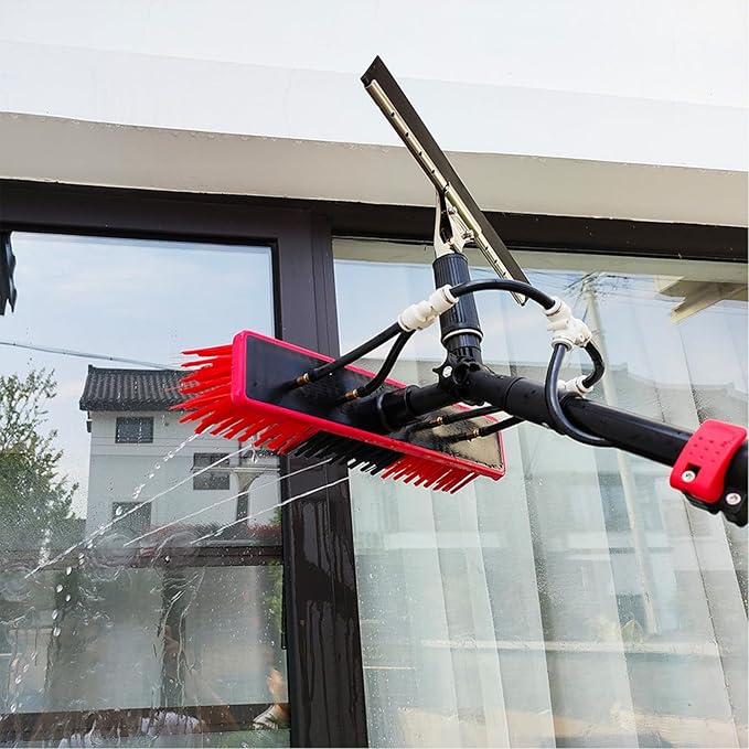 Telescopic Rod Window Cleaning with Window Wiper3.6-10.8M Telescopic Washing BrushSolar and photovoltaic Cleaner high Window Patio roof Cleaning 7.2M