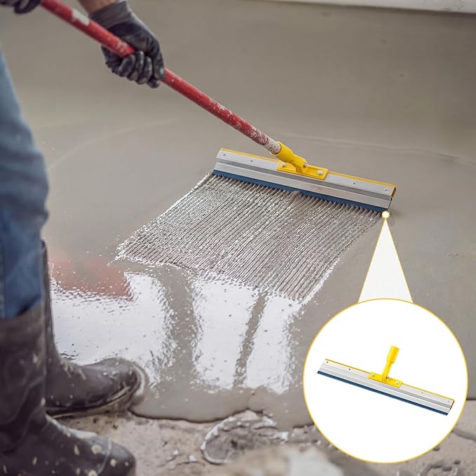2 Pack 22 Notched Squeegee for Epoxy with 5mm Serrated Blade for Self Leveling Cement Urethane Epoxy Floor Tools