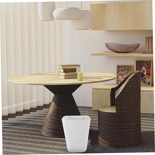 Square Plastic Trash Can Large Open Top Garbage Container for Home Office Bedroom Kitchen Bathroom Simple Style Wastebasket Bin for Household Use