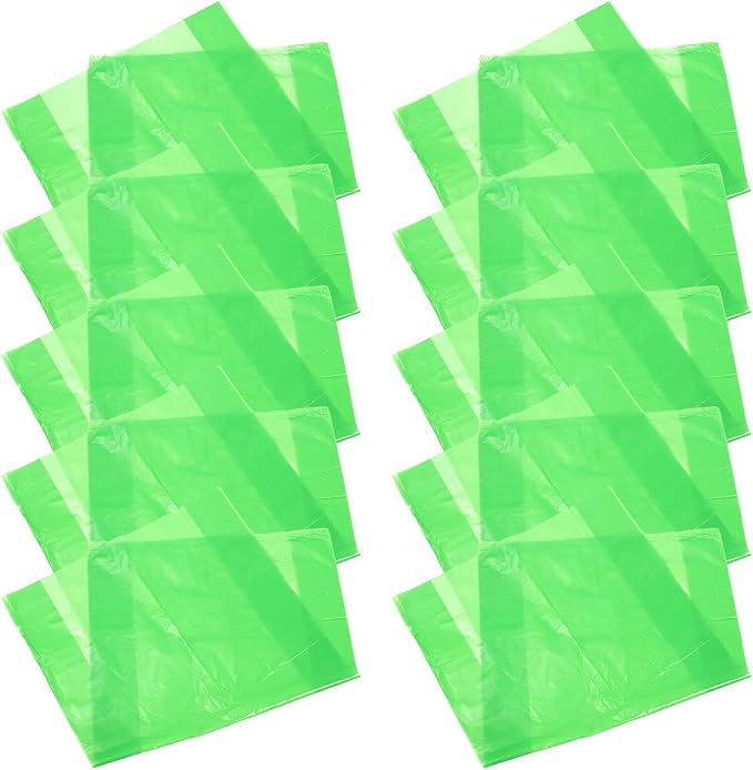 Thickened Tear-resistant Garbage Bags 50pcs Large 80x100cm Green Plastic Trash Bags for Kitchen Bathroom Commercial and Hotel Use