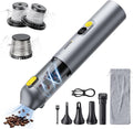 AUXITO Car Vacuum Cleaner - Portable Handheld Vacuum Cleaner 14000Pa Suction Power Blow &amp Suction 2 in 1 Mini Vacuum Cleaner Hand Held Vacuum for Car Home Pet Office Gifts for Men (Silver)