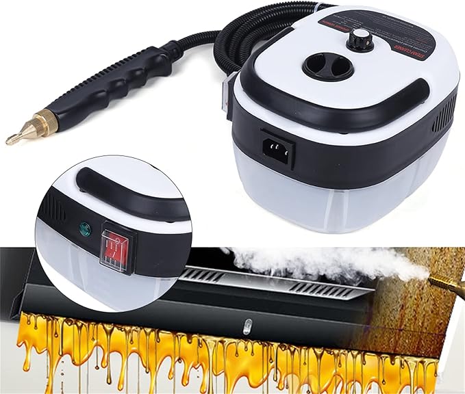 Handheld Steam Cleaner 2500W High-Pressure Steam Cleaner Machine Kit 3-5bar w/Extension Hose High Pressure Portable Compact Dirt Remove for Home Car Kitchen Windows