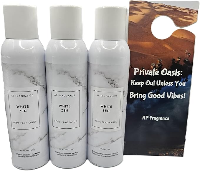 AP Fragrance Belfair Oaks Room Fragrance Air Freshener Spray - Concentrated Odor Neutralizer White Zen - 3 Pack
