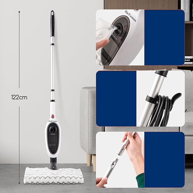Steam Mop for Floor Cleaning Floor Steamer for Hardwood Floors with 2 Mop Pads 16FT long Cord