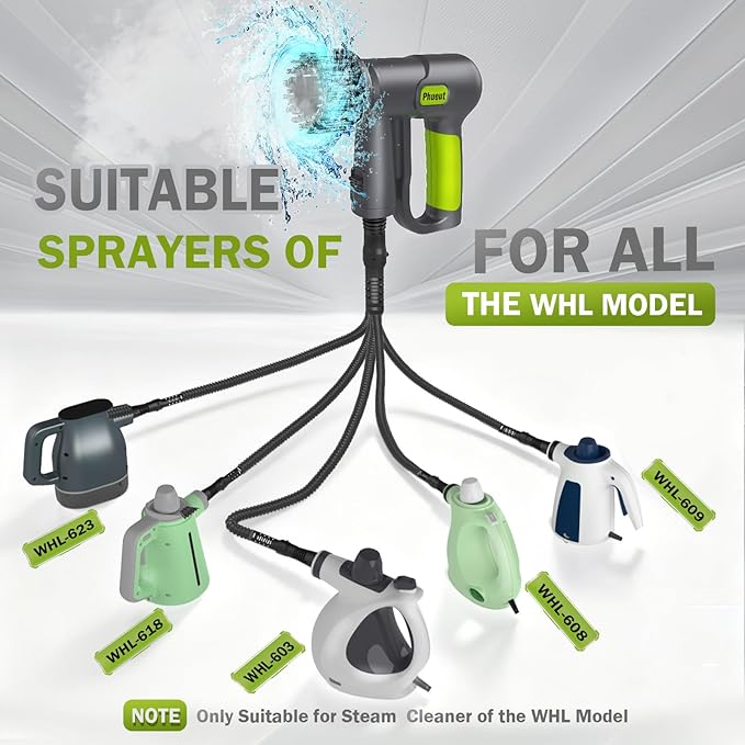 10-in-1 Electric Spin Scrubber Grill Brush with 2X Higher Cleaning Efficiency Electric Spin Scrubber for Cleaning with Steam Function(Steam Cleaner Not Included)