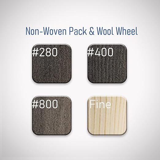 4 Polishing Wheel Pro Pack 100x100mm Aluminum Oxide Premium Wool Grit 280/400/800/1000 from Finishing to Mirror Polishing