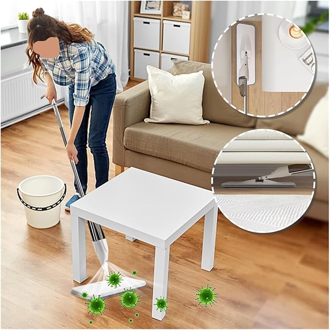 Spray Mop 360° Rotation Reusable Microfiber Pads Cleaner with Refillable Bottle for Home Kitchen Hardwood Floor Cleaning(1mop5cloth)
