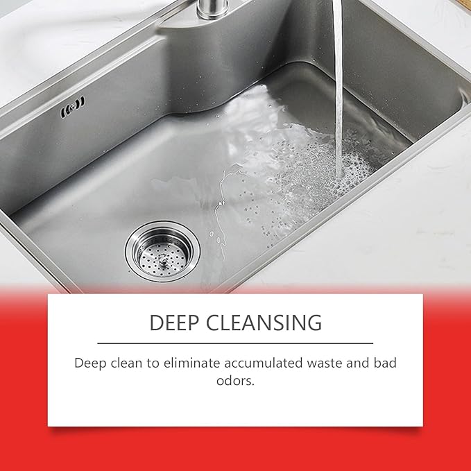 Drain Cleaner for Kitchen and Bathroom - Dissolve Hair Grease and Clogs - Unclog Sinks Showers and Drains - Easy-to-Use Formula(3PCS)