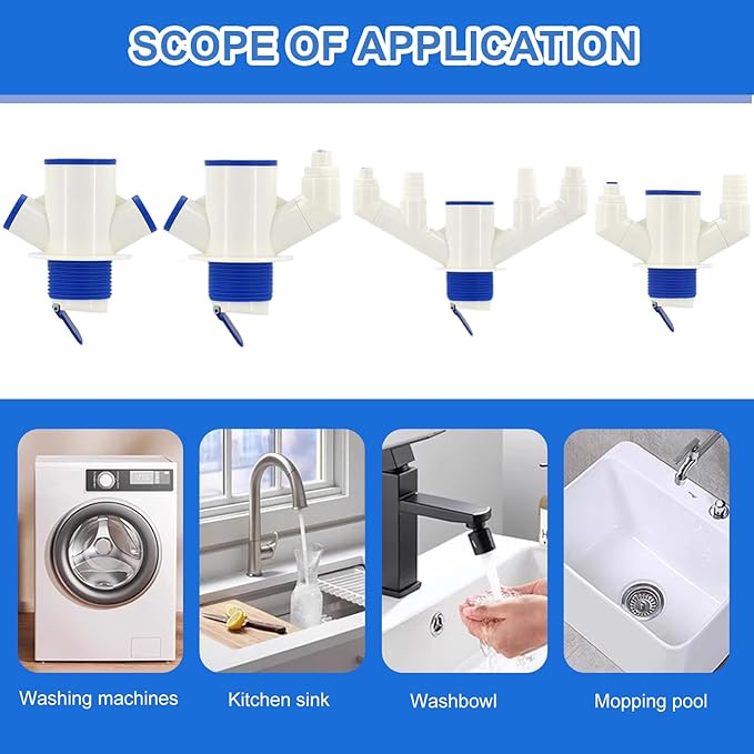 Versatile Kitchen Sink Plumbing Set With 3 Not Odor Trapping Versatile Kitchen Sink Drain Pipe ABS For Busy Kitchens