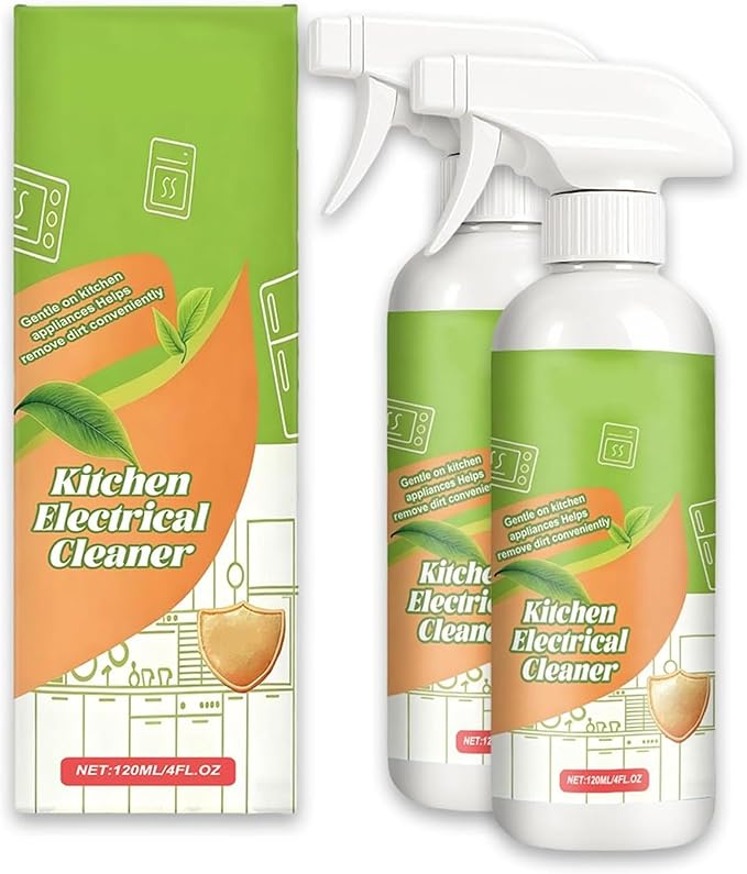 Electrolyzed Ion Kitchen Cleaner Spray Natural Enzyme Multi-purpose Household and Kitchen Cleaning Spray for Hold Stove Range Hood (300ML-2PCS)