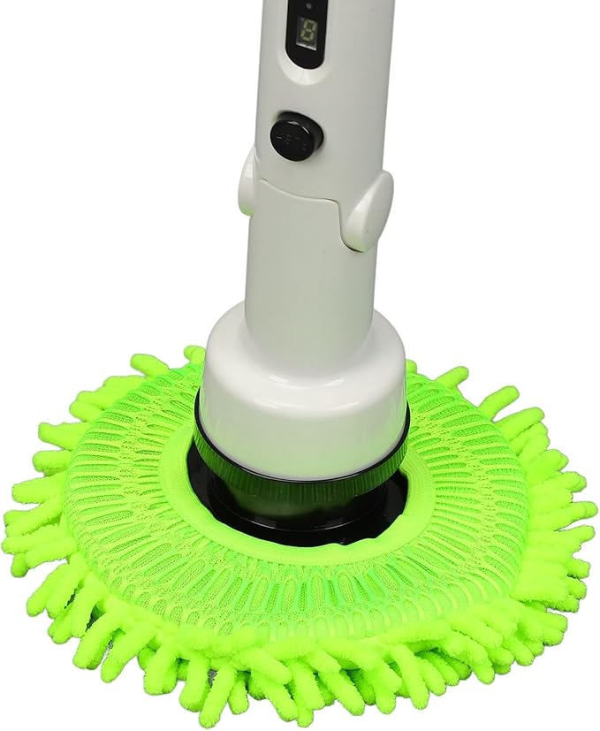 Electric Handheld Cordless Spin Scrubber Replaceable Brush Heads Bathroom Cleaner with Detachable Extension Rod Suitable for Solar Panels Washbasins Sofas Tiles