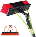 Solar Panel Cleaning Brush with Extension Pole 3.6-11m Window Cleaning Pole Water Fed Telescopic Brush Extendable Cleaner Conservatory Roof Cleaning Photovoltaic and Solar Panels