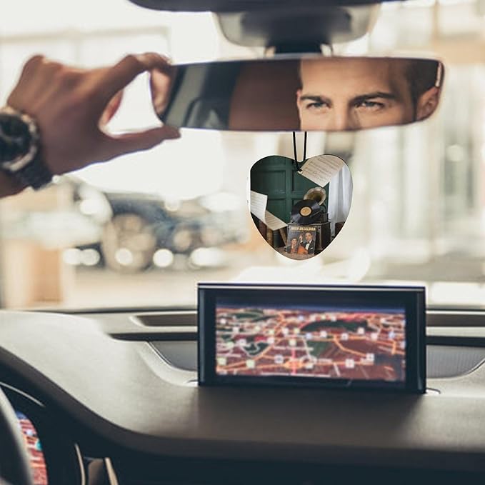 5PCS Car Air Freshener Hanging Personalized Double Sided Vintage Phonograph Car Fresheners Long Lasting New Cars Scents Cute Automotive Freshies for Closets Drawers (tea)