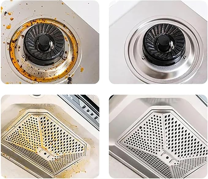Multi-Surface Rinse-Free Cleaning Cream Household Grime Remover for Kitchen &amp Bathroom Works on Tile Shower Door and Stainless Steel (1pcs)