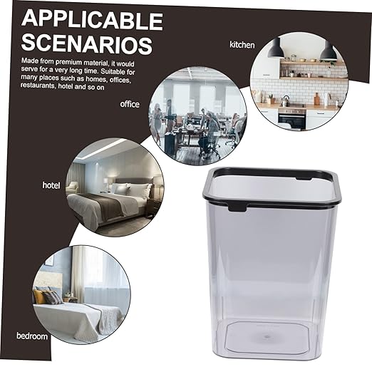 Happyyami Square Wastebasket Hidden Trash Can Decorative Trash Bin Garbage Container Waste Basket