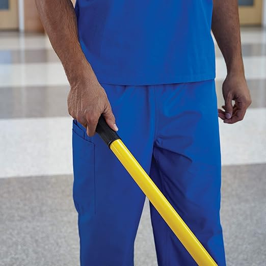 Rubbermaid Commercial Products HYGEN Quick-Connect Adjustable Extension Handle/Pole Lightweight Cleaning Tool for Floors/Walls/Ceilings/Windows for Janitorial/Residential/Commercial/Business Yellow