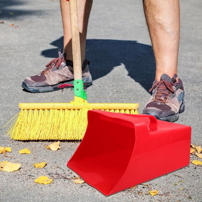 OUNONA Handheld Plastic Dustpan 9.65X8.07X5.31 Inches Lightweight Scoop Garbage Shovel for Home and Outdoor Cleaning