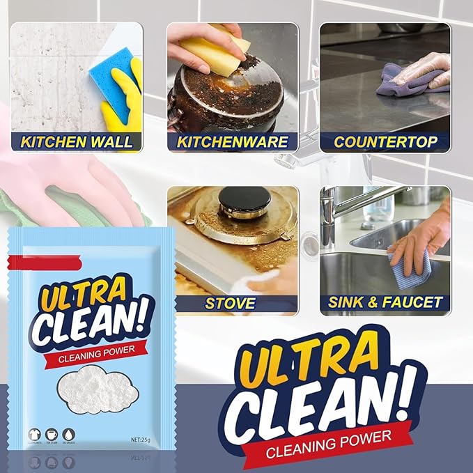 Multi-Purpose Cleaning Powder: Effective Stain Remover For Clothes Kitchen &amp Bathroom Exfoliating Formula(2PCS)