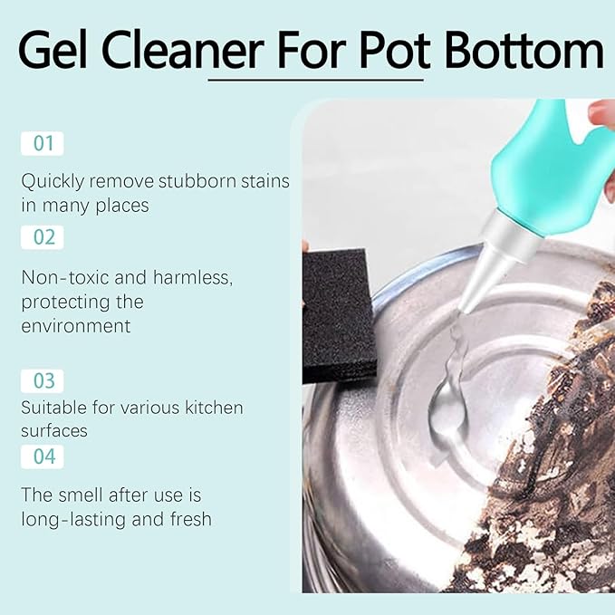 Kitchen Degreaser &amp Black Stain Remover For Stove Hood &amp Cookware - Penetrates Softens &amp Dissolves Grease &amp Grime(3PCS)
