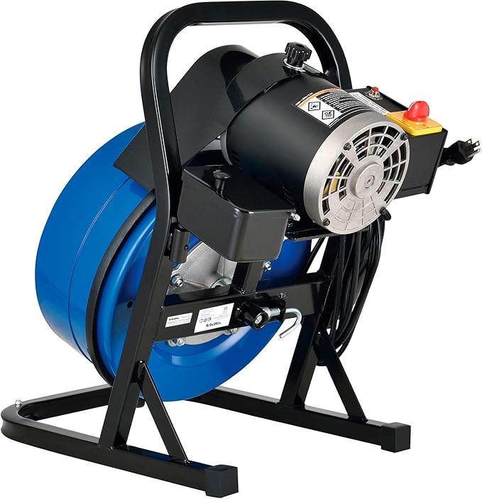 Global Industrial Drain Cleaner For 2-4 Pipe 220 RPM 75' Cable