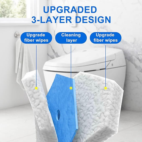 120 Count Toilet Wand Refills for Clorox Disposable Head Compatible with Clorox ToiletWand Cleaning System Upgrade Fiber Bowl Cleaner Brush for Closestool Cleaning.（not included brush rod）