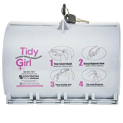 Stout by Envision TGUF TidyGirl Feminine Disposal Bag Dispenser Antimicrobial additive Odor control 30% recycled content Made in America