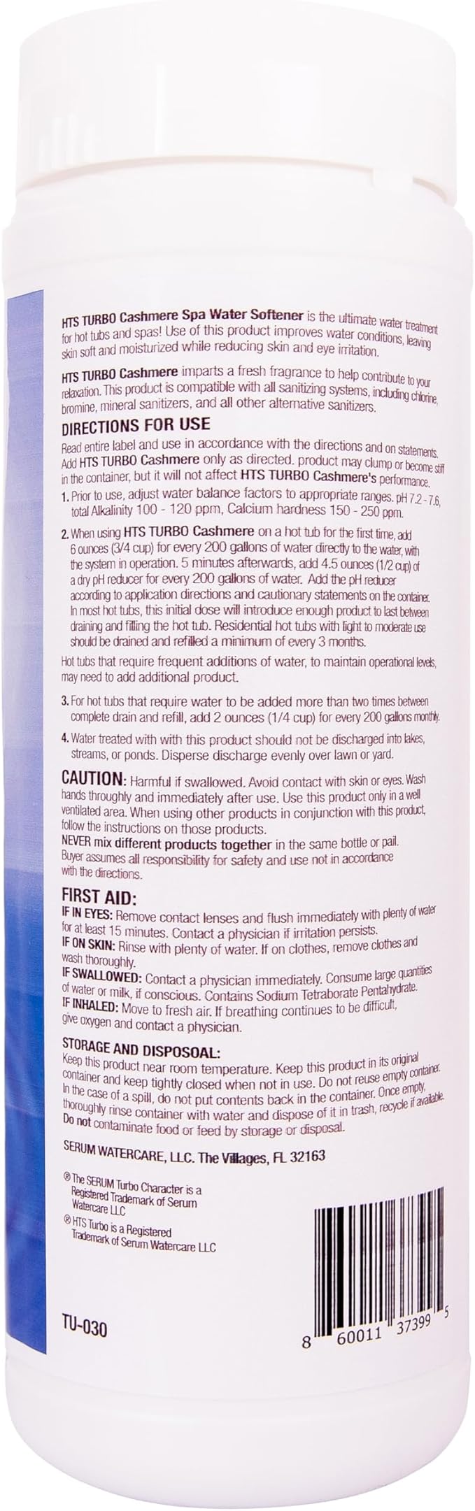 Spa Water Softener for Hot Tubs - 1.5 lb Made in USA | Fast-Dissolving Powder for Silky Smooth Water | Hot Tub Spa Softener Additive Compatible with Chlorine Bromine Mineral Biguanide