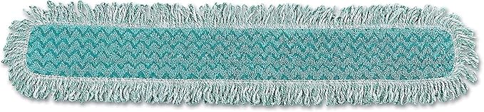 Rubbermaid Commercial Products HYGEN 36 inch Microfiber Dust Pad with Fringe Green For Janitorial/Professional Cleaners and Heavy-Duty industrial Cleaning/Dusting/Sweeping