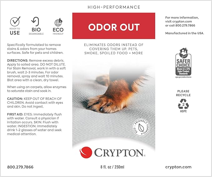 Crypton Upholstery Gold and Purple Stain Remover Kit with Odor Out Deodorizer (8 fl. oz.)