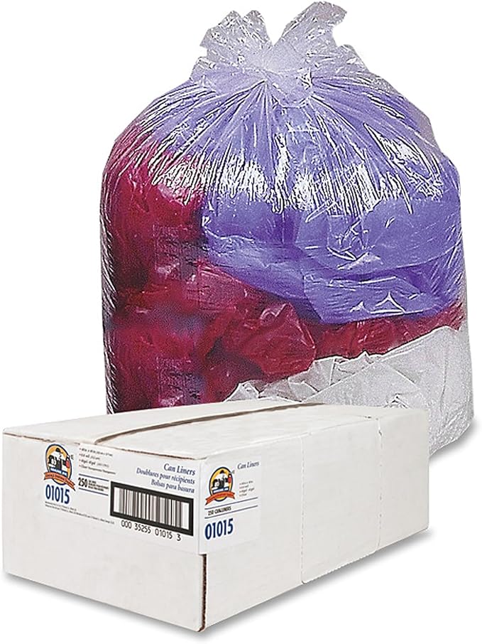 Genuine Joe Clear Trash Can Liners