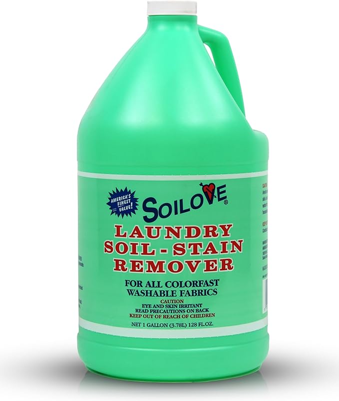 SOILOVE 16oz (3 pack) + Soilove 128oz (1 pack) Liquid Laundry Stain Remover – Powerful Triple-Acting formula Clings Penetrates and Lifts everyday tough stains - Prewash for Clothes