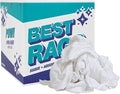 Arkwright Premium T-Shirt Rags Bulk 5 lb Box Cotton Cleaning Towels Low Lint Knit Wiping Cloths for Paint Stain Grease Shop and Auto Use Quick Dry Machine Washable White