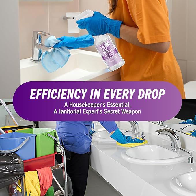 Bathroom Cleaner Concentrate- Makes 32 Gallons -Multipurpose Foaming Spray for Tub and Tile Shower Sink Bathtub and Toilet
