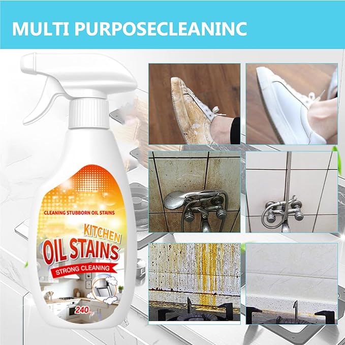 FIELL Heavy-Duty Kitchen Degreaser Foam Cleaner Clean Kitchens Up Kitchen Oil Stains Heavy Oil Stain Cleaner Kitchens Degreaser Clean Heavy Duty Multi Functiona Foam Cleaning Spray (2PC)