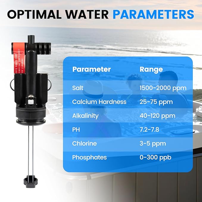 Salt System Cartridge 3-Pack (Fits 2019+ Hot Spring Highlife &amp Limelight Caldera Utopia &amp Paradise) (Easy Spa Maintenance Keeps Water Fresh &amp Clear)