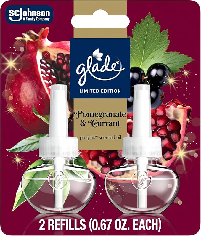 Glade PlugIns Scented 2-Count Oil Refills 6 Pack Pomegranate &amp Currant 0.67 oz