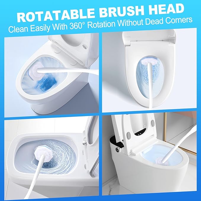 100pcs Disposable Toilet Brush Replacement HeadBathroom CleaningDisposable Bowl Cleaners Compatible with Most Toilet Brushes