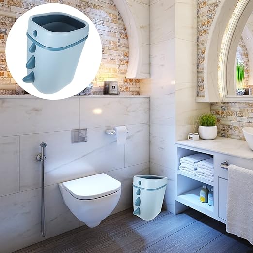 Cabilock Kitchen Trash can Dinosaur Trash Can Open Top Paper Wastebasket Tabletop Garbage Bin Round Countertop for Home Office Bathroom Kitchen Plastic Garbage Bin