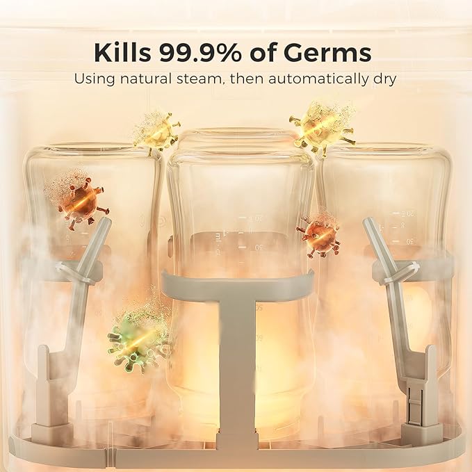 Momcozy KleanPal Pro Baby Bottle Washer Sterilizer &amp Dryer - All-in-One Cleaning Machine for Bottles Pump Parts &amp Baby Essentials - Time-Saving &amp Effortless Care