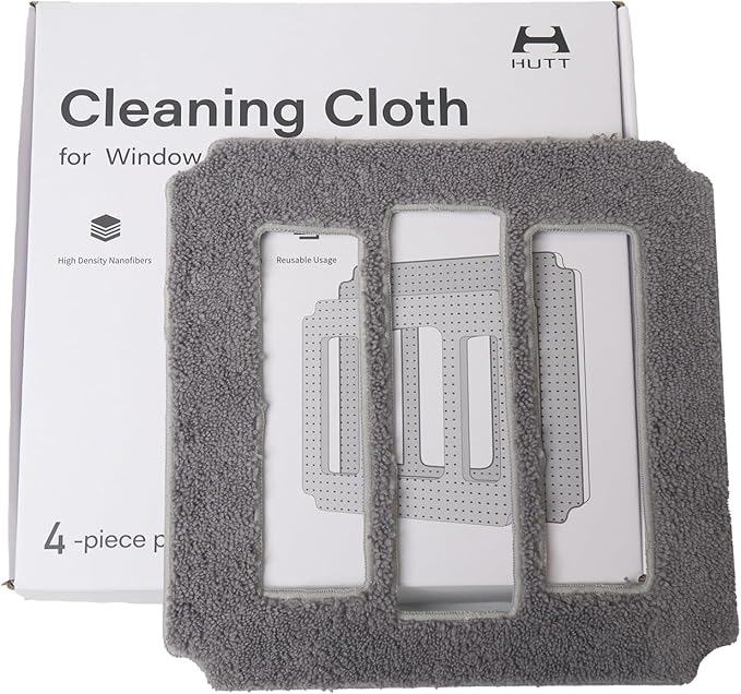 HUTT Original Cleaning Cloth Window Cleaning Rags W9 Window Cleaning Robot Include 4 Pieces in One Box