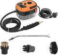 2500w Handheld High Temp Portable Cleaning Machine Handheld Power Steam Cleaner for Home High Heat Steam Cleaning Machine Steamer for Cleaning Ready In 10s for Kitchen Furniture Bathroom Car(Orange