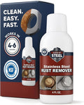 Stainless Steel Rust Remover – NSF Approved Non-Toxic Rust Stain Remover for Stainless Steel Appliances Sinks Grills Marine Hardware &amp Commercial Equipment (4 oz)