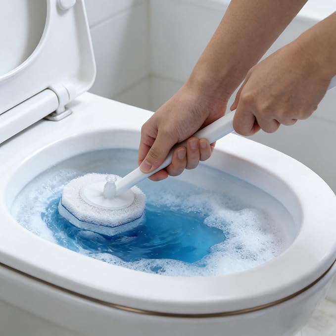 80-Pack Toilet Wand Refills Pre-Soaked Disposable Toilet Brush Heads Scrubber Pads with Built-In Toilet Bowl Cleaners Removes Hard Water Stains &amp Limescale Hygienic Bathroom Supplies