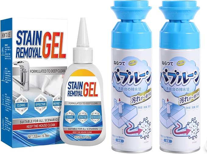 Foaming Drain Cleaner+Mold Stain Remover Gel