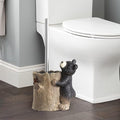 Bear Toilet Brush Holder Set Black Bear Toilet Bowl Brush Cleaner Bathroom
