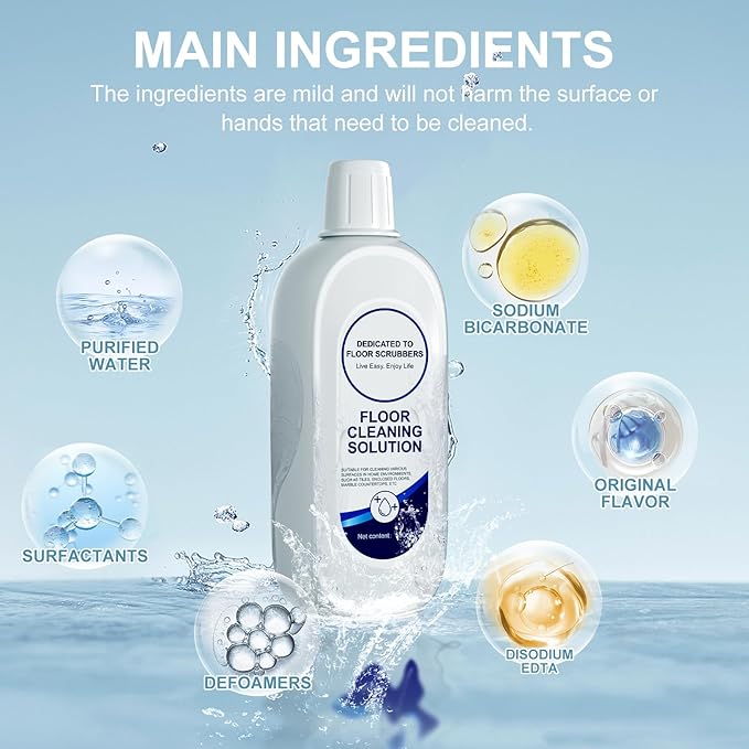 Floor Cleaner 1000ml Lavender Scent Compatible with Tineco Cleaning Solution Residue &amp Streak Free Suitable for All Robot Vacuum Cleaners and Wireless Wet Dry Dual-Use Vacuum Cleaners (Original)